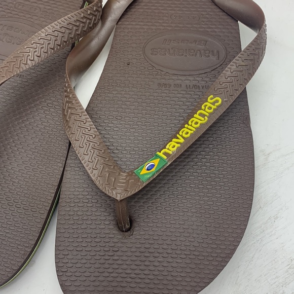Havaianas Brazil Brown Flip Flop Sandals Size EU 45/46 US 10/11 FFT5091A - Picture 2 of 7